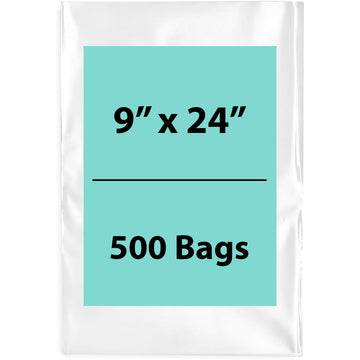 Clear poly bags Flat 9 inch (width) X 24 inch (Height) LDPE